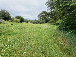 Blick vom Hof Richtung Felder